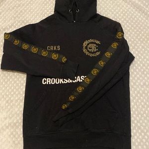 Black and gold crooks and castles hoodie